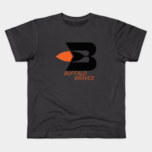 Vintage Buffalo Braves Basketball 1970 Kids T-Shirt by LocalZonly